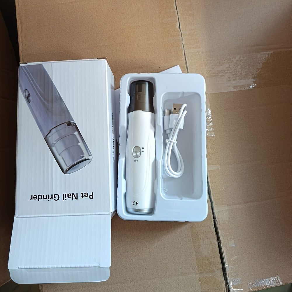 Lime à ongles électrique pour chiens et chats – Ponceuse à griffes silencieuse rechargeable par USB avec 2 vitesses et 3 tailles d'ouverture, outil de soin sécurisé à faible niveau sonore