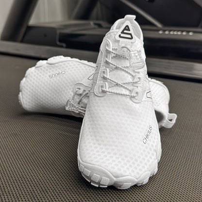 Water Shoes Men Women Quick Dry Aqua Shoes for Beach Swimming Yoga Fitness Outdoor, Non-Slip Rubber Sole Lace-Up Round Toe Striped Design, Barefoot Feel Lightweight - US 4.5 to 14