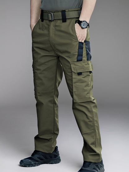 Pantalon cargo tactique léger à séchage rapide pour homme – Pantalon de randonnée respirant multi-poches avec ceinture, coupe décontractée pour travail en extérieur, toutes saisons, résistant à l'usure – M à XXXL, Noir / Gris / Kaki