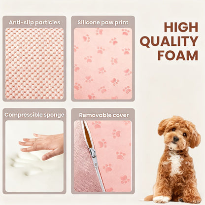 NIUBYA Escaliers pour chiens extra larges pour petits chiens – Marches pour animaux en mousse haute densité, fond antidérapant, rampe rembourrée douce pour lits hauts, canapés et divans, idéal pour les chiens âgés ou blessés, polypropylène, compact