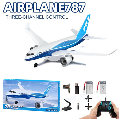 Avion radiocommandé modèle Airliner 787 BM30 BM29, planeur télécommandé 3 canaux 2,4 GHz avec gyroscope, mousse EPP, portée de 200 m, 6 à 10 min de vol, tonneaux et acrobaties – Avion RC idéal pour débutants, cadeau pour enfants et adultes