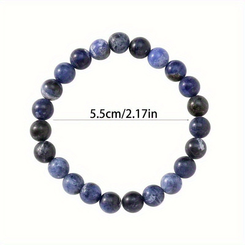 Lot de 20 bracelets de perles en pierre naturelle colorée – Bracelet élastique fait main, mélange de couleurs aléatoire, style bohème vintage, bijoux empilables unisexe pour femmes et hommes