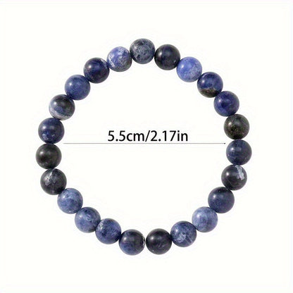 Lot de 20 bracelets de perles en pierre naturelle colorée – Bracelet élastique fait main, mélange de couleurs aléatoire, style bohème vintage, bijoux empilables unisexe pour femmes et hommes