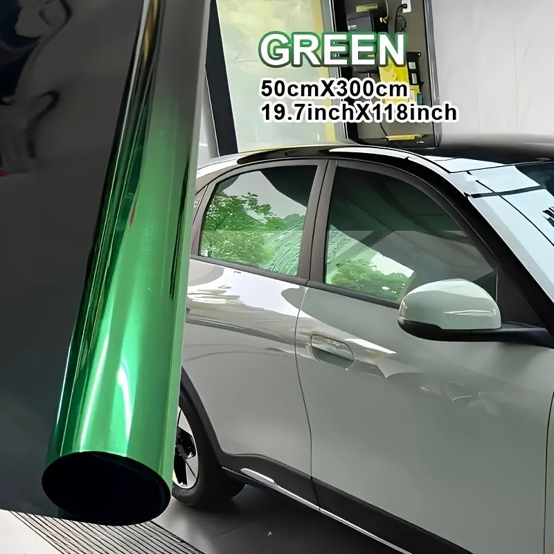 Film de teinte pour vitre de voiture en dégradé, 50 x 300 cm – Film pour vitrage PET bicolore résistant à la chaleur et bloquant les UV pour extérieur de véhicule, facile à poser (autocollant), plusieurs dégradés de couleurs disponibles