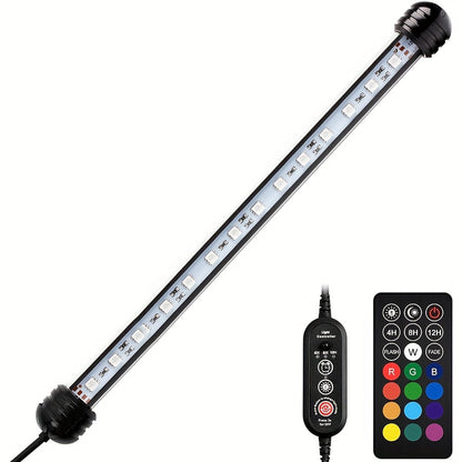 Éclairage LED submersible pour aquarium, lumière multicolore sous-marine pour aquarium, de 19 cm à 89 cm - Tailles multiples, 9 à 66 LED pour décoration d'aquarium d'eau douce et d'eau de mer