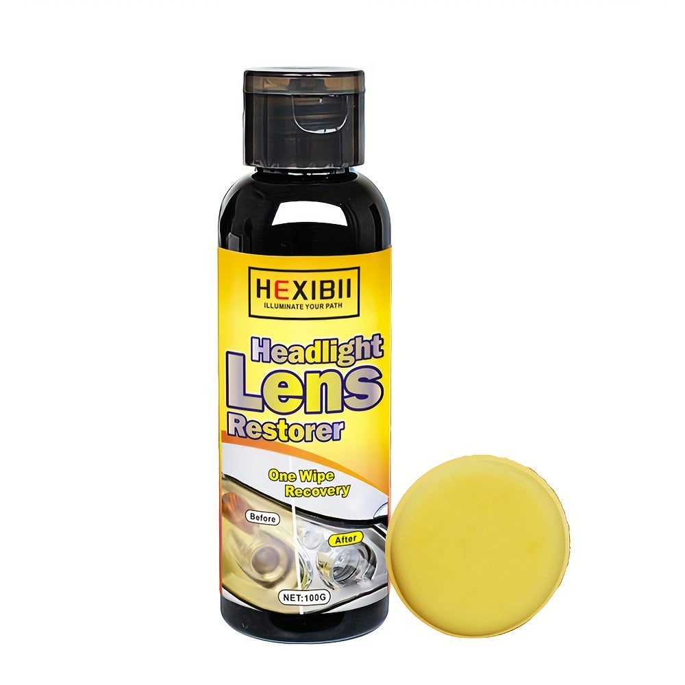 Liquide de restauration de phares de voiture 100 ml – Agent de revêtement par placage cristallin pour l'oxydation, le jaunissement, les rayures et le ternissement – Solution de remise à neuf et d'amélioration des phares – Velora