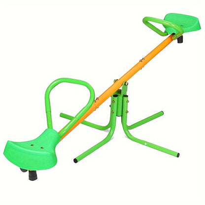 Balançoire à bascule rotative à 360 degrés pour extérieur, voiture à bascule 2 places et 4 places, équipement de terrain de jeu robuste en métal pour jardin, jeu d'extérieur tournant pour enfants, cadeau d'anniversaire pour garçons et filles