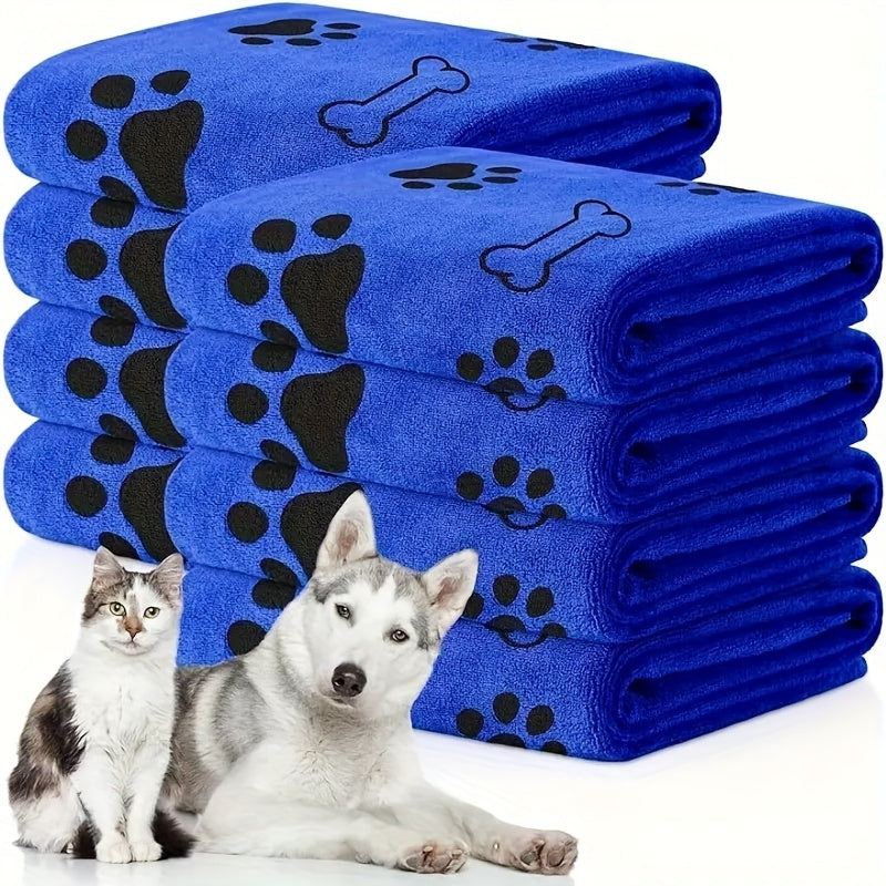 Grande serviette de bain pour chiens et  chats, serviette en microfibre super absorbante et à séchage rapide, 100 x 60 cm, couverture de séchage douce pour le bain, le toilettage et la plage – Cadeau pour animaux de compagnie
