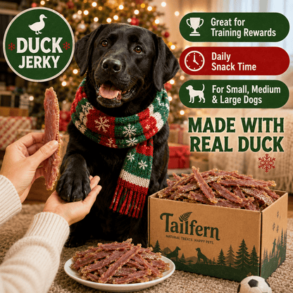 Friandises pour chiens au canard séché, bâtonnets à mâcher à la vraie viande de canard - Collations de dressage faciles à diviser pour chiens de toutes tailles - Récompenses de haute qualité, bâtonnets à mâcher pour le quotidien, format économique.
