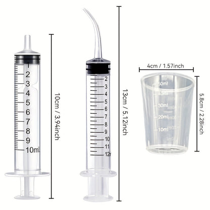 Kit de 6 tubes de seringue pour nourrissage d'oiseaux, kit d'élevage à la main pour oisillons, perroquets et petits animaux, sonde de gavage en plastique avec tube gradué, fournitures pour élevage à la main, usage vétérinaire et laboratoire
