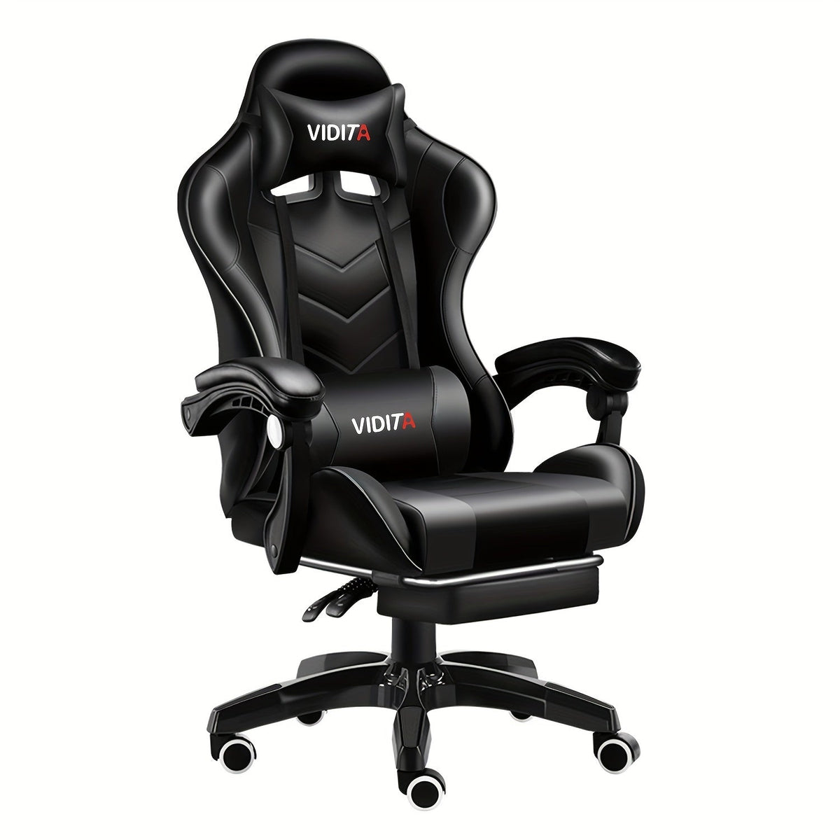 Chaise de bureau gaming ergonomique style course avec soutien lombaire, dossier haut réglable pour adultes et adolescents, fauteuil inclinable pour ordinateur PC
