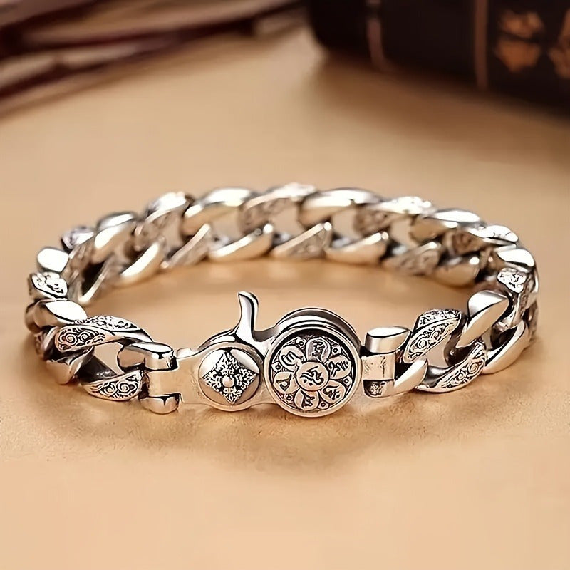 Bracelet homme en argent sterling 925 – Design à maillons classique, disponible en 3 tailles : 18 cm, 20 cm, 22 cm. Bijou à porter au quotidien, idéal comme cadeau pour hommes, famille et amis.
