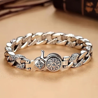 Bracelet homme en argent sterling 925 – Design à maillons classique, disponible en 3 tailles : 18 cm, 20 cm, 22 cm. Bijou à porter au quotidien, idéal comme cadeau pour hommes, famille et amis.