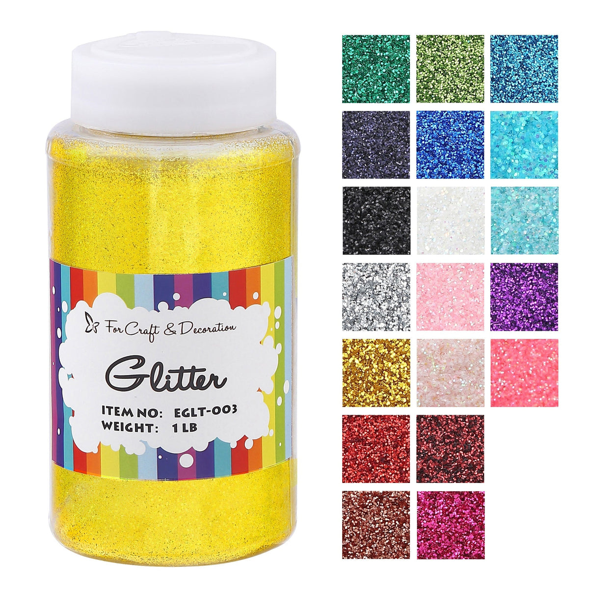 450 g de paillettes artisanales en 19 couleurs – Paillettes fines, extra fines et épaisses avec couvercle saupoudreur pour gobelets, résine, scrapbooking et loisirs créatifs, paillettes en vrac pour enfants et adultes