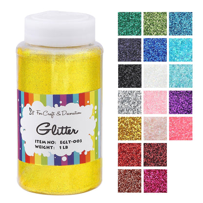 450 g de paillettes artisanales en 19 couleurs – Paillettes fines, extra fines et épaisses avec couvercle saupoudreur pour gobelets, résine, scrapbooking et loisirs créatifs, paillettes en vrac pour enfants et adultes