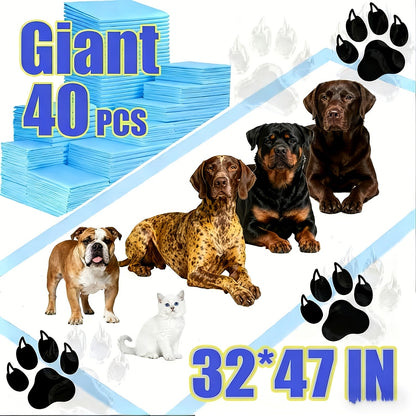 Tapis de propreté XXXL pour chiens, extra larges, 8 couches, super absorbants et anti-fuites – Alèses jetables pour chiots, idéales pour voitures, cages et canapés, tailles multiples 80x120 cm, 80x90 cm, 145x80 cm