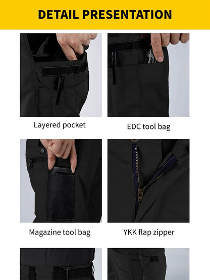 Pantalon cargo tactique pour homme, séchage rapide, léger, multi-poches, pour randonnée, plein air, travail, S-XXXL, noir, gris, vert, marron, coupe droite, pantalon utilitaire