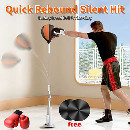 Punching-ball de réaction pour entraînement de boxe en intérieur, balle de vitesse – Bases à ventouse et adhésive, réglable, haute qualité renforcée, pour le fitness et la boxe, adultes et jeunes