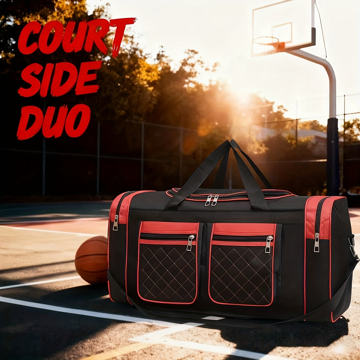 Sac de voyage grande capacité pour hommes et femmes – Sac de sport robuste multi-poches, avec bandoulière réglable et fermeture éclair pour le fitness, les escapades de week-end, les voyages d'affaires et les activités en plein air