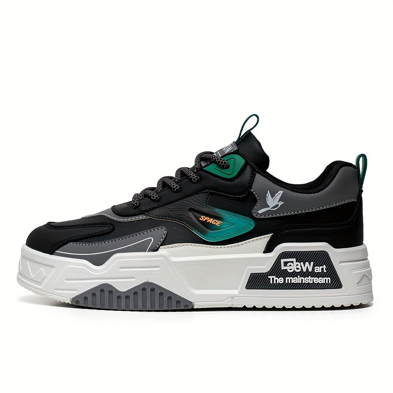 Baskets de skateboard à semelle épaisse pour homme, chaussures en toile tendance, basses, pour le sport, les loisirs et les voyages, kaki noir, pointures US 6,5-11,5