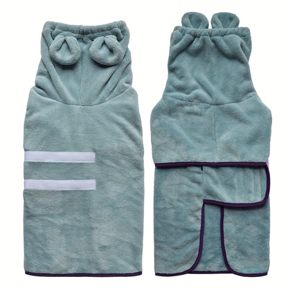 Peignoir pour chien à capuche ultra-absorbant à séchage rapide, manteau de séchage douillet pour chien après le bain, pyjama pour chien XS S M L XL XXL 3XL, 6 couleurs : bleu foncé, rose, vert, bleu clair, orange, gris