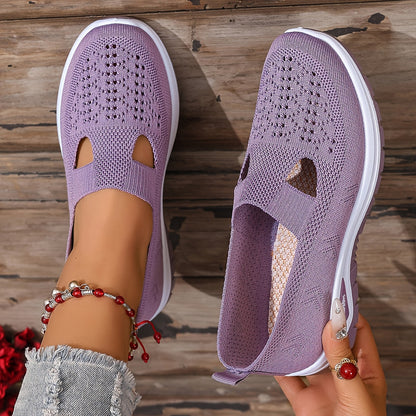 Women's Mesh Slip-On Sneakers – Lightweight Comfortable Casual Walking Shoes for Beach, Vacation, Camping & Everyday Summer Use, Sizes US 6.5–10.5