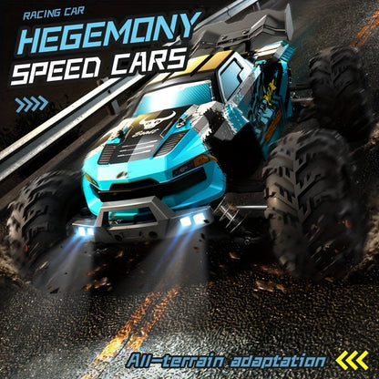 Voiture RC tout-terrain 4WD sans balais, haute vitesse 80 km/h - Édition double batterie, suspension avancée, performance tout-terrain, voiture télécommandée de qualité professionnelle pour adultes - Bleu