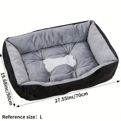 Panier pour chien et chat toutes saisons avec garnissage en coton PP haute résilience – Matelas orthopédique en peluche pour chiens et chats de petite, moyenne et grande taille, 5 tailles, panier apaisant anti-anxiété lavable
