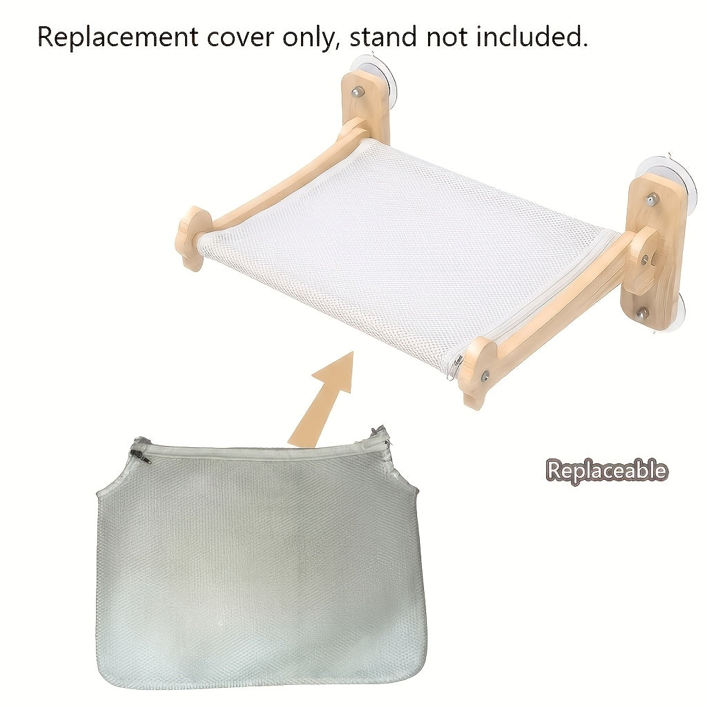 Hamac suspendu pour chat avec filet de rechange – Lit pour chat à montage mural ou au plafond, adhésif sans traces, sangles multicouches, espace de détente pliable, respirant et peu encombrant pour petits espaces, chats d'intérieur et chatons