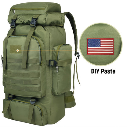 Sac à dos de randonnée tactique 80 L, sac d'assaut 3 jours – Système MOLLE unisexe en tissu Oxford réglable pour la randonnée, le camping, la chasse, les voyages et le sport, 6 couleurs
