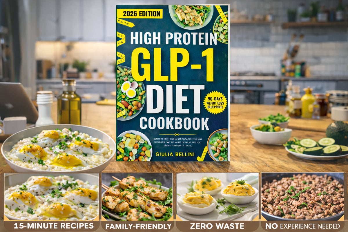 Livre de recettes riche en protéines pour régime GLP-1 – Recettes rapides et faciles pour réduire les fringales, brûler les graisses et rendre la perte de poids durable | Guide de plan de repas adapté à l'Ozempic et au Wegovy