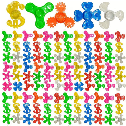 Lot de 30 mini fidget spinners, cadeaux d'invités en vrac, jouets rotatifs multicolores pour enfants, récompenses de classe, remplissage de sacs surprises, cadeaux d'anniversaire, d'Halloween et de Noël