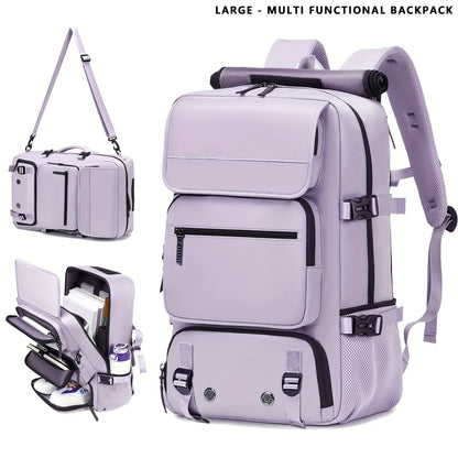 17 Inch Laptop Backpack Large Capacity – Airline Approved Travel Bag with Shoe Compartment, Multi-Pocket Business Work Backpack for Men, Durable Nylon, Hiking & Camping, Small & Large Sizes
