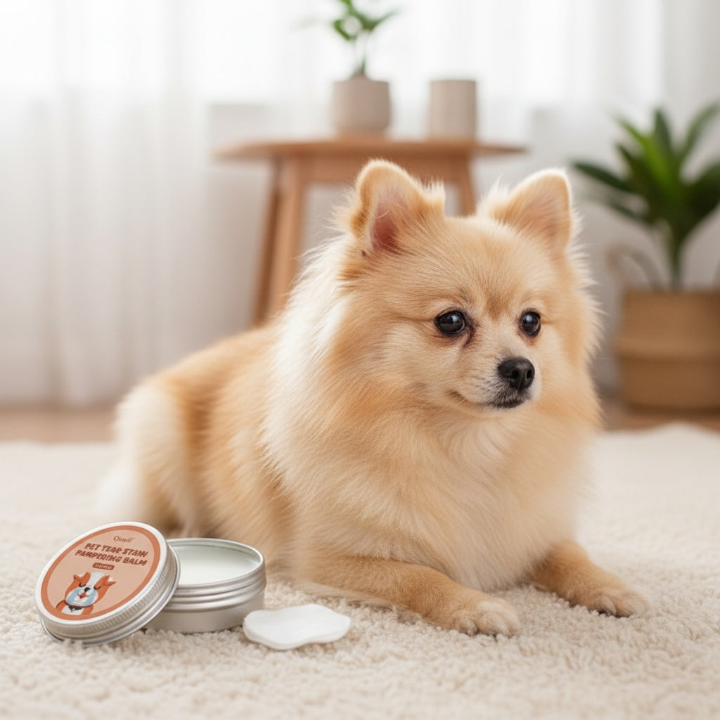 Baume nettoyant pour taches de larmes pour chiens et chats – Nettoyant doux et non irritant, sûr pour le contour des yeux sensible, facile à appliquer, format compact 30g