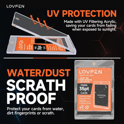 Étuis magnétiques pour cartes 35pt avec protection UV – Protections ultra-fines en plastique rigide pour cartes à collectionner, étuis « One-Touch » pour cartes de sport, football, baseball, Pokémon, TCG – Lot de 25/50/100/200/400
