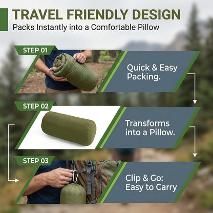 Couverture matelassée de camping, pliable, légère et chaude avec traitement déperlant DWR, incluant un masque de nuit 3D, 140x200 cm, pour camping, voyage, voiture, plage, stade, hamac, canapé et festival