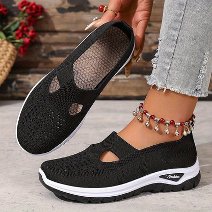 Women's Mesh Slip-On Sneakers – Lightweight Comfortable Casual Walking Shoes for Beach, Vacation, Camping & Everyday Summer Use, Sizes US 6.5–10.5