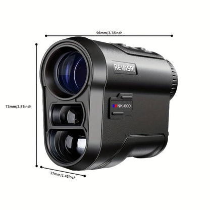 Télémètre de golf REVASRI 650 yards – Télémètre laser avec mode golf, compensation de pente, vitesse, hauteur, distance horizontale et verticale, mesure en deux points pour le golf, la chasse, le tir à l'arc et les activités en plein air
