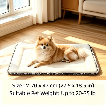 Tapis rafraîchissant pour chien pour l'été – Coussin rafraîchissant pour animal en polyester doux avec soutien cervical, tapis de sol de couchage intérieur pour chiens et chats très petits, petits et moyens, lit de soulagement de la chaleur