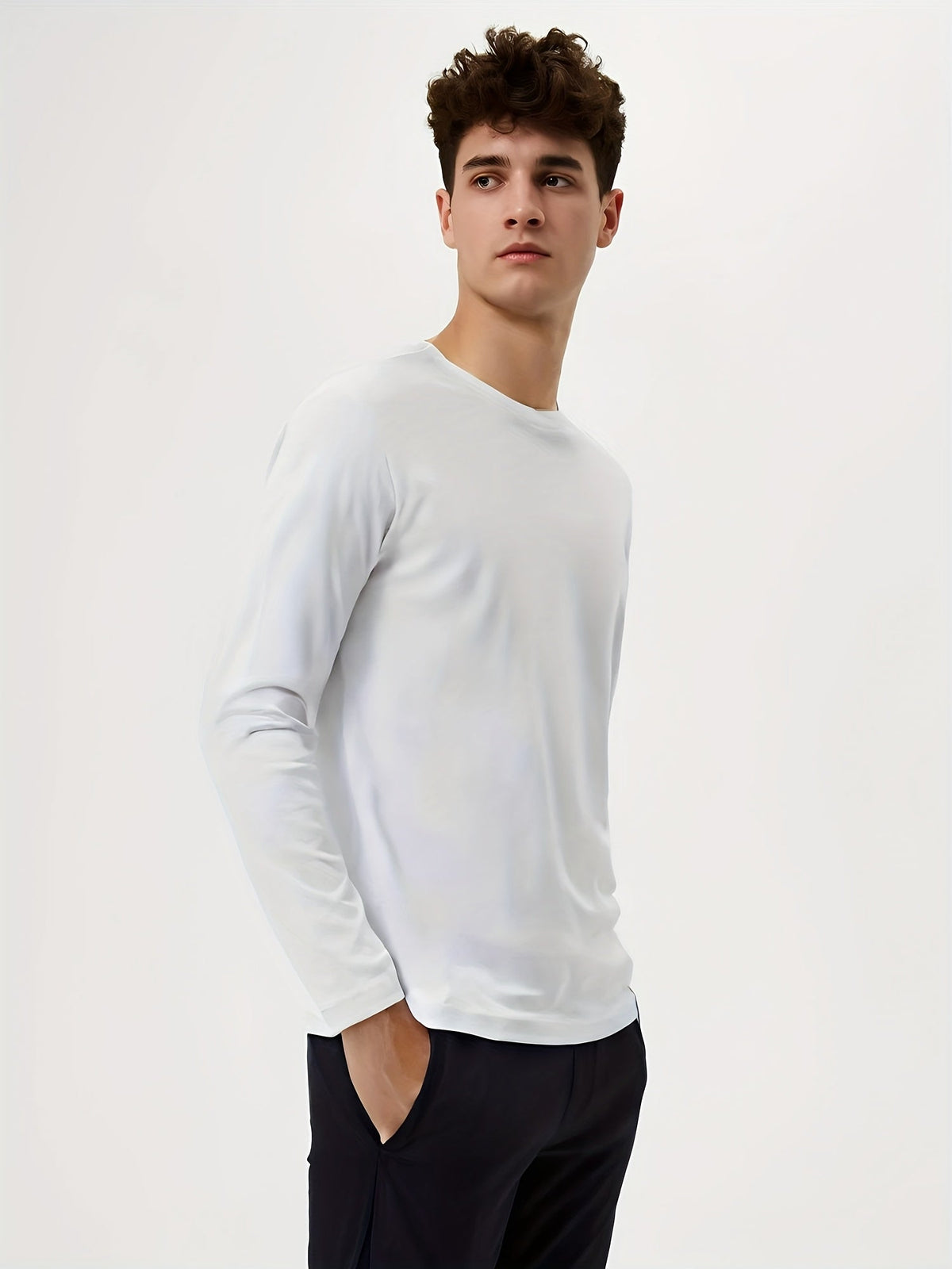 Lot de 5 t-shirts à manches longues pour homme – T-shirt de sport à séchage rapide, 100 % polyester, anti-humidité, S-3XL, idéal pour la course, l'entraînement, la randonnée, le golf et le quotidien