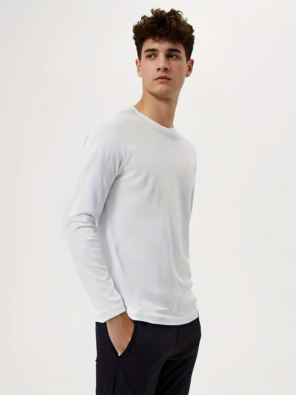 Lot de 5 t-shirts à manches longues pour homme – T-shirt de sport à séchage rapide, 100 % polyester, anti-humidité, S-3XL, idéal pour la course, l'entraînement, la randonnée, le golf et le quotidien