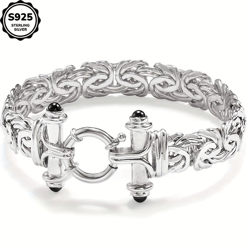 Bracelet classique pour femme en argent sterling 925 avec coffret cadeau - Élégant bijou de poignet argent et or pour anniversaire, Saint-Valentin, remise de diplôme, Noël et cadeaux pour occasions spéciales