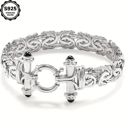 Bracelet classique pour femme en argent sterling 925 avec coffret cadeau - Élégant bijou de poignet argent et or pour anniversaire, Saint-Valentin, remise de diplôme, Noël et cadeaux pour occasions spéciales