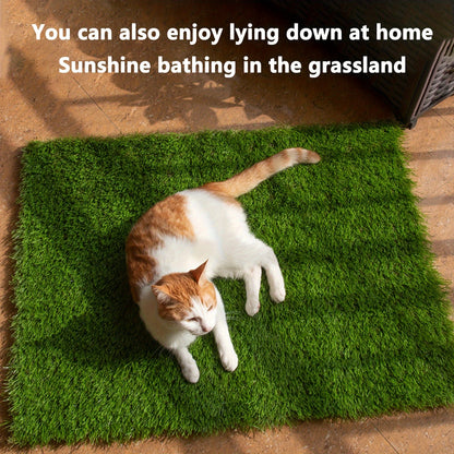 Tapis de propreté en gazon pour chien – Gazon artificiel pour toilettes d'intérieur et d'extérieur, bac à déjections antidérapant et facile à nettoyer pour chiens de petite, moyenne et grande taille, idéal pour balcon d'appartement ou jardin
