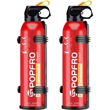Spray extincteur portable 4-en-1 pour la maison, la cuisine, le garage et la voiture – Conçu pour les feux d'origine électrique, textile et huile, non toxique, facile à nettoyer, dispositif de sécurité incendie mural