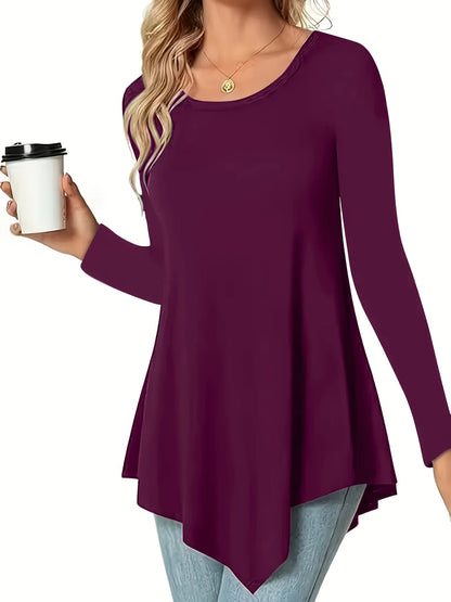 Women's Casual Long Sleeve Tie-Waist Dress Shirt – Flowy Button-Down Blouse with Waist Tie, Relaxed Fit Tunic Top for Women S M L XL XXL