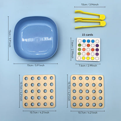 Jeu de compétition de ramassage de perles en bois pour enfants et famille - Jouet éducatif de motricité fine, jeu d'adresse avec baguettes, cadeau amusant pour garçons et filles de 3 ans et plus, cadeau d'Halloween, de Noël ou d'anniversaire