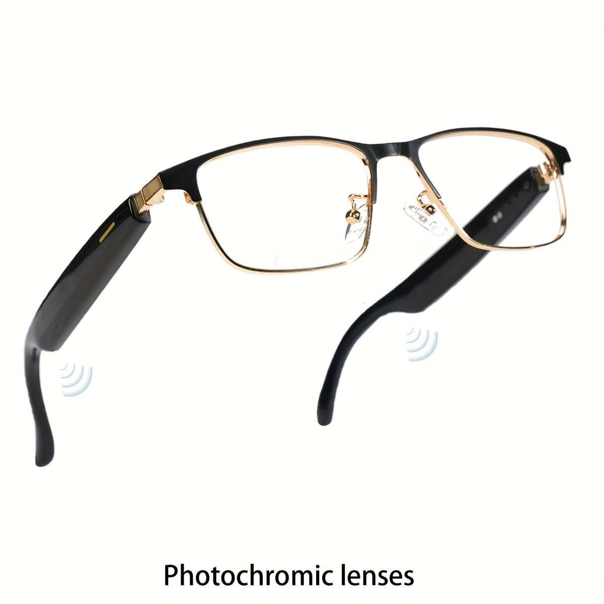 Lunettes intelligentes avec traduction instantanée en 160 langues, assistant GPT, audio Bluetooth 5.2, appels mains libres, lecture de musique, verres photochromiques et anti-lumière bleue – Technologie portable unisexe