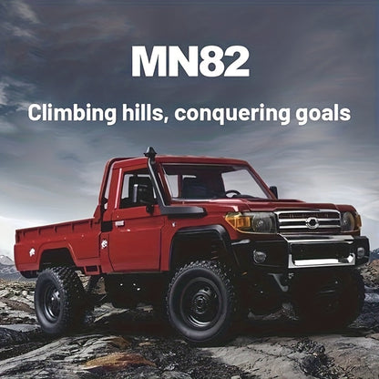 MN-82 1 12 Scale Off-Road RC Climbing Car 2.4GHz Four-Wheel Drive Dual Speed All Terrain Remote Control Truck Collectible Model Adults Kids Indoor Outdoor Gift