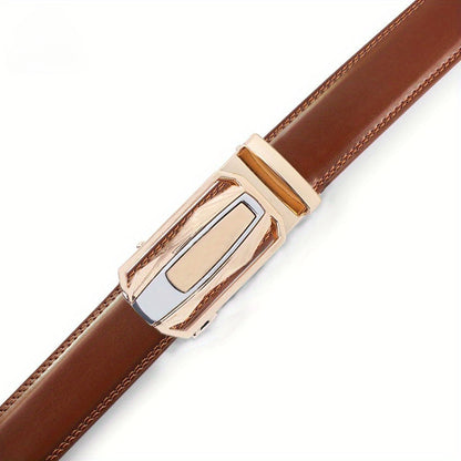 Lot de 2 ceintures à cliquet en cuir pour homme – Boucle coulissante réglable, largeur 3,5 cm, tailles 66 à 137 cm, 3 combinaisons de couleurs, ceinture habillée et tendance, cadeau idéal pour Noël et la fête des Pères